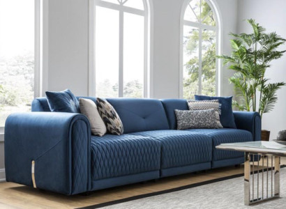 Luxury Sofa 4 Seater Living room Modern Design Blue Sofas Leather Couches new